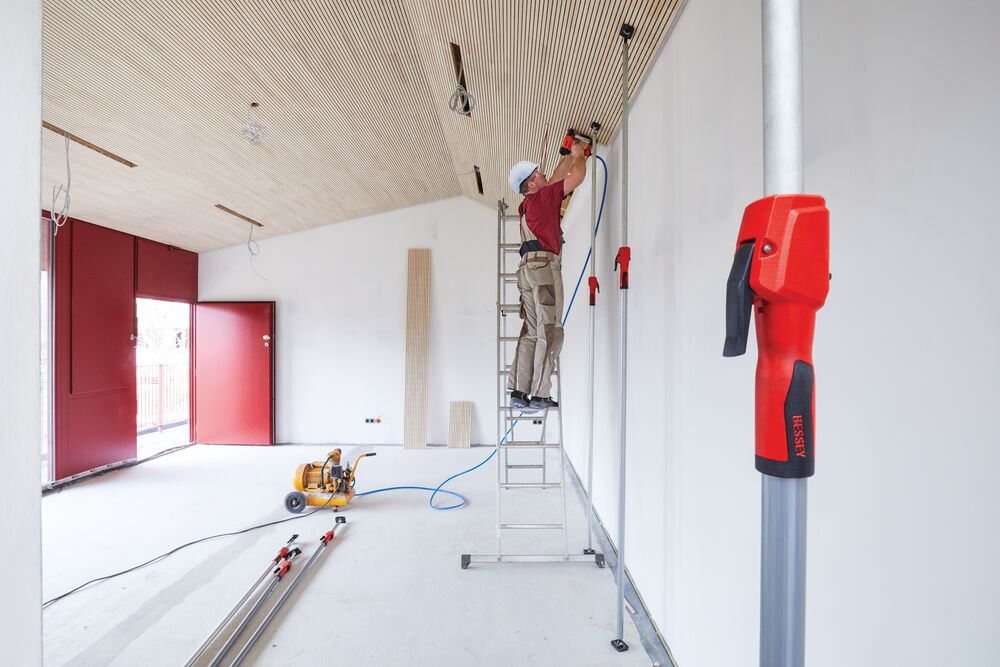 Bessey Decken- und Montagestütze STE150 mit Pumpgriff, Verstellweg 900-1500 mm, 350 kg Tragkraft