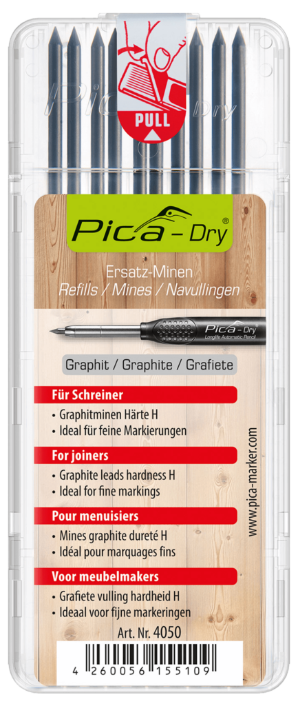 Pica Dry Ersatzminen Graphit Härte H 10 Stück 4050