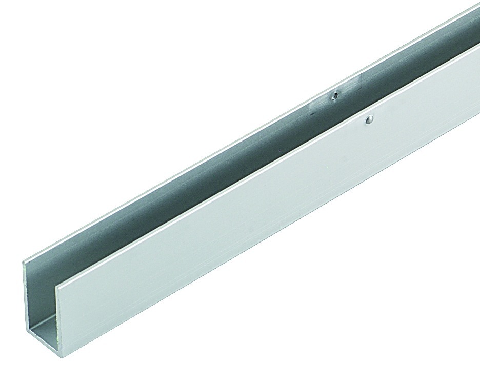 OT-U-Blende, GT-S 150, Aluminium, Länge Zuschnitt a.Fixm., silberfarbig eloxiert