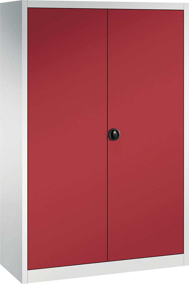 FORUM Flügeltürenschrank FORUM 4 Böden, 70kg Traglast H1950xB1200xT500mm RAL 7035/3003