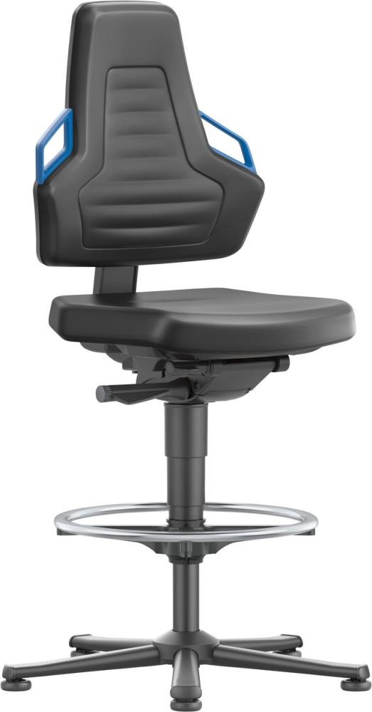 bimos Bimos Arbeitsstuhl Nexxit 3 Griff blau Sitzhöhe 570-820 mm Kst. schwarz,Fußring