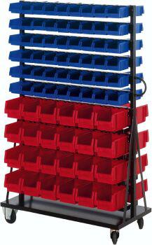 LA-KA-PE Montage-Rollwagen B1000xT500xH1640 mm 108 Kästen Gr.4/48Gr.3 LA-KA-PE