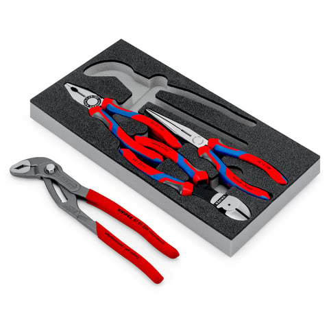 Knipex Zangen-Set "Basic" 00 20 01 V15 4-teilig in Schaumstoffeinlage