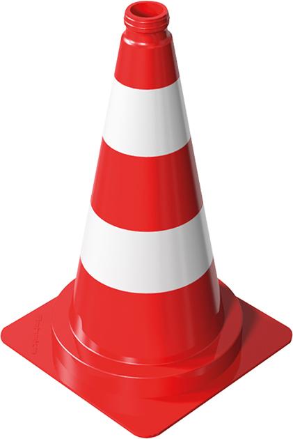 Schake Leitkegel rot/weiß 500mm Schake