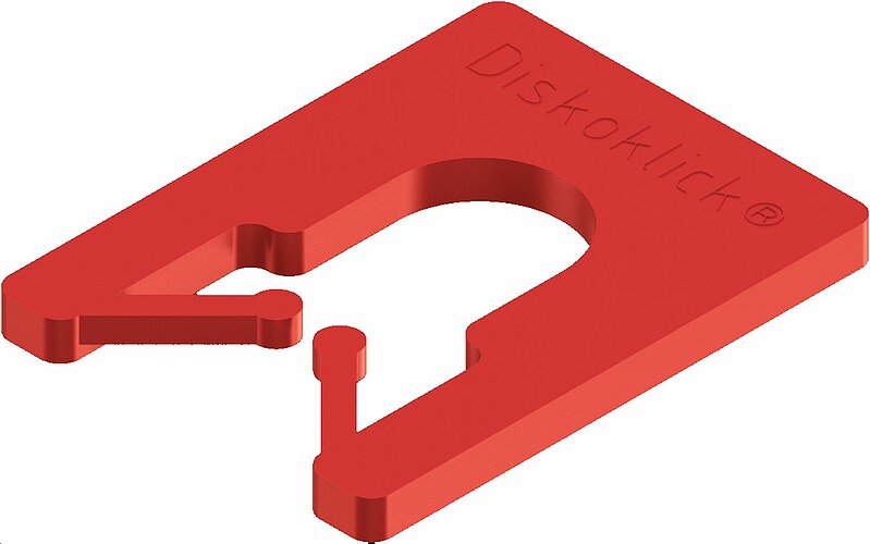 Roto Glas-Tec Diskoklick Typ 2 Montagekeile 65x52.5x3mm Rot 1000 Stück