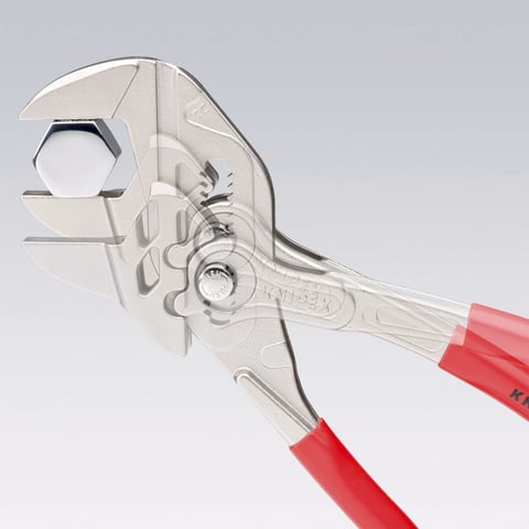 Knipex Zangenschlüssel 86 03 150 Zange und Schraubenschlüssel 150mm Kunststoff überzogen verchromt