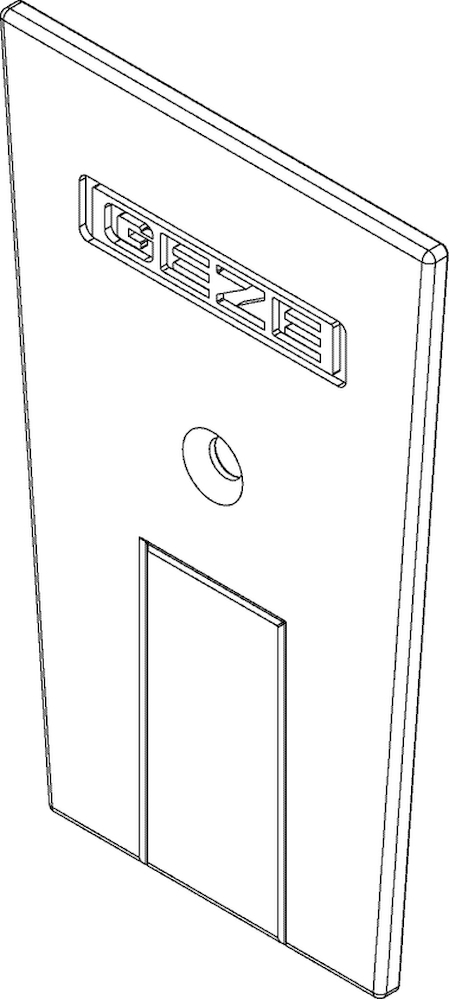 GEZE Set stirnseitige Abdeckung Glasklemmplatte, Aluminium