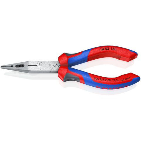 Knipex Verdrahtungszange 13 02 160 poliert Comfort-Griffe 160mm 0,5-2,5mm²