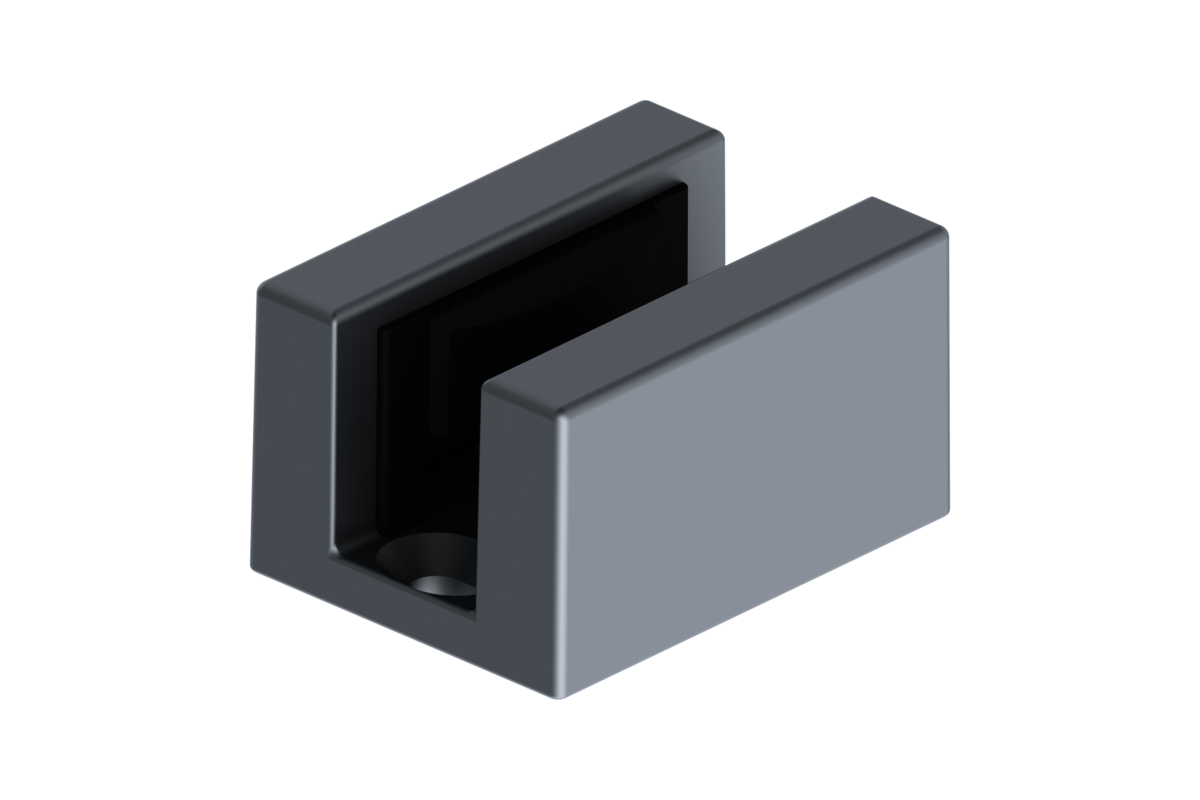 Woelm HELM SmartGuide G Bodenführung für Glas 8-12,76 mm Aluminium