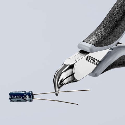 Knipex Elektronik-Greifzange ESD mit durchgestecktem Gelenk 115 mm 45°