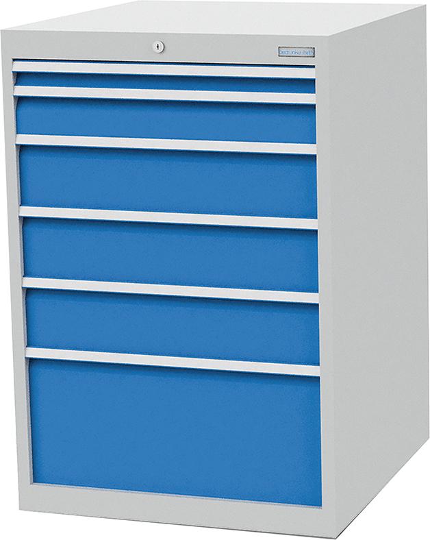 Bedrunka + Hirth Schubladenschrank T736 705 mm, 6 Sbl. VA