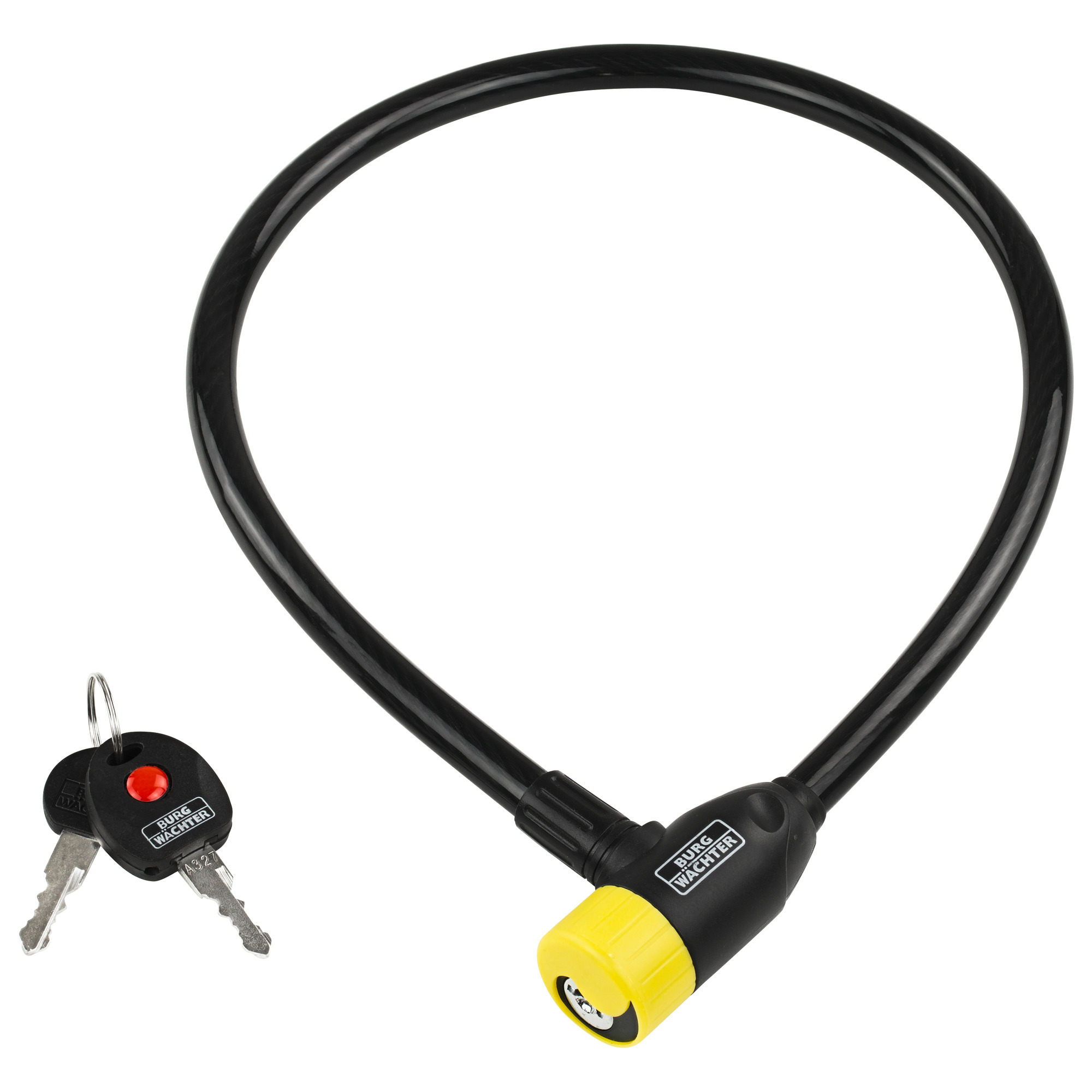 Burg-W Spiralseilschloss Ø 12 mm m. Schlüssel 340 65 L mit Licht