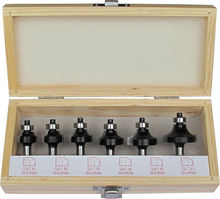 Fortis Abrundfräser-Satz HW S8 6-tlg. im Holzk.