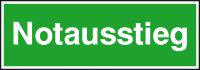 Beschilderung, Zusatzschild Notausstieg