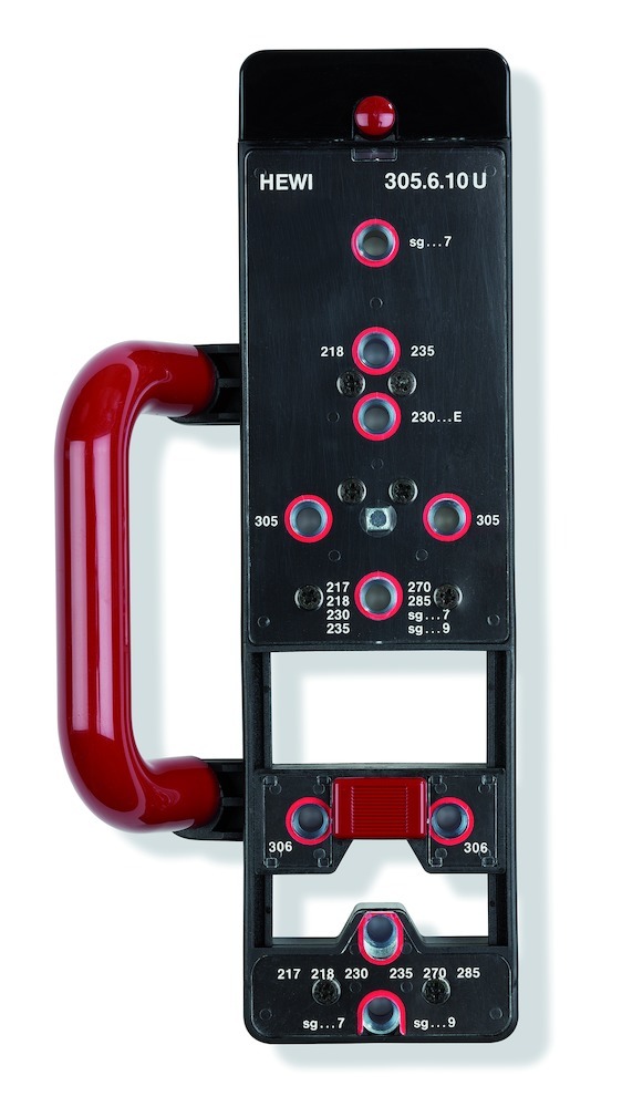 Logo HEWI Bohrlehre BL305.6.10U, PZ/BB, E 42-92, schwarz