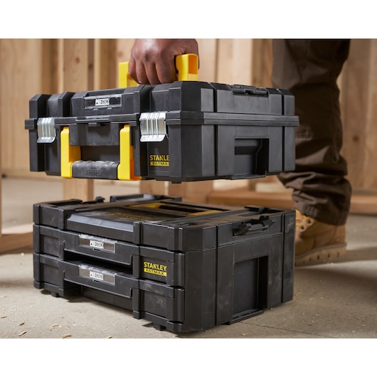Stanley PRO-STACK Combo FMST1-71981 Werkzeugbox mit 2 Schubladen