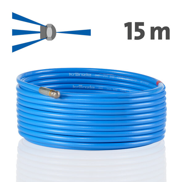 Kränzle Rohrreinigungsschlauch 15 m Stecksystem D12 mit Frontbohrung 125501-F