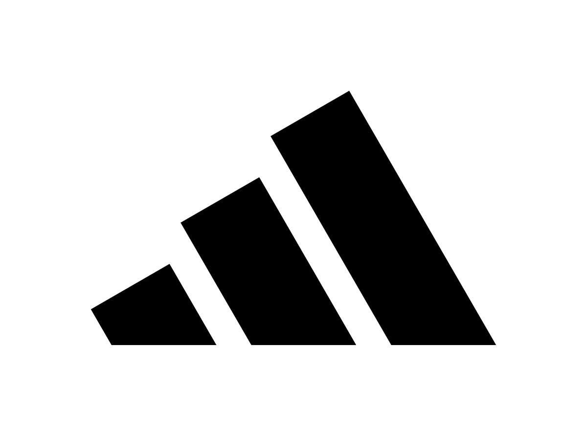Shoe Logo, Drei Streifen, Sportmarke, Schwarze Silhouette, Minimalistisches Symbol