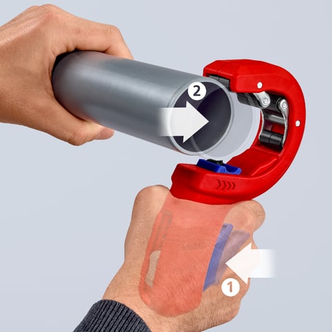 Knipex DP50 Rohrschneider für dünnwandige Kunststoff-Abflussrohre 90 23 01 BK
