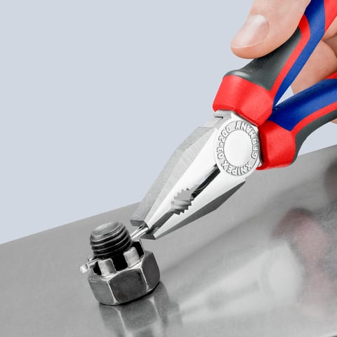 Knipex Kombizange 03 05 200 verchromt mit Comfort-Griffen 200 mm