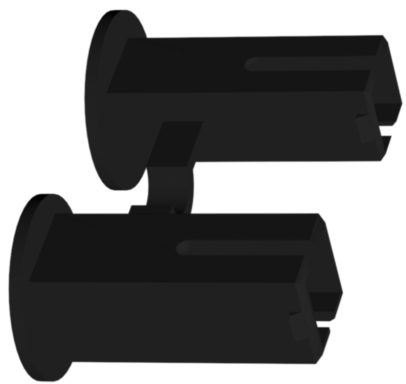 HERMAT Ausgleichshülse 4009, 6/8mm, L 22mm, Kunststoff schwarz