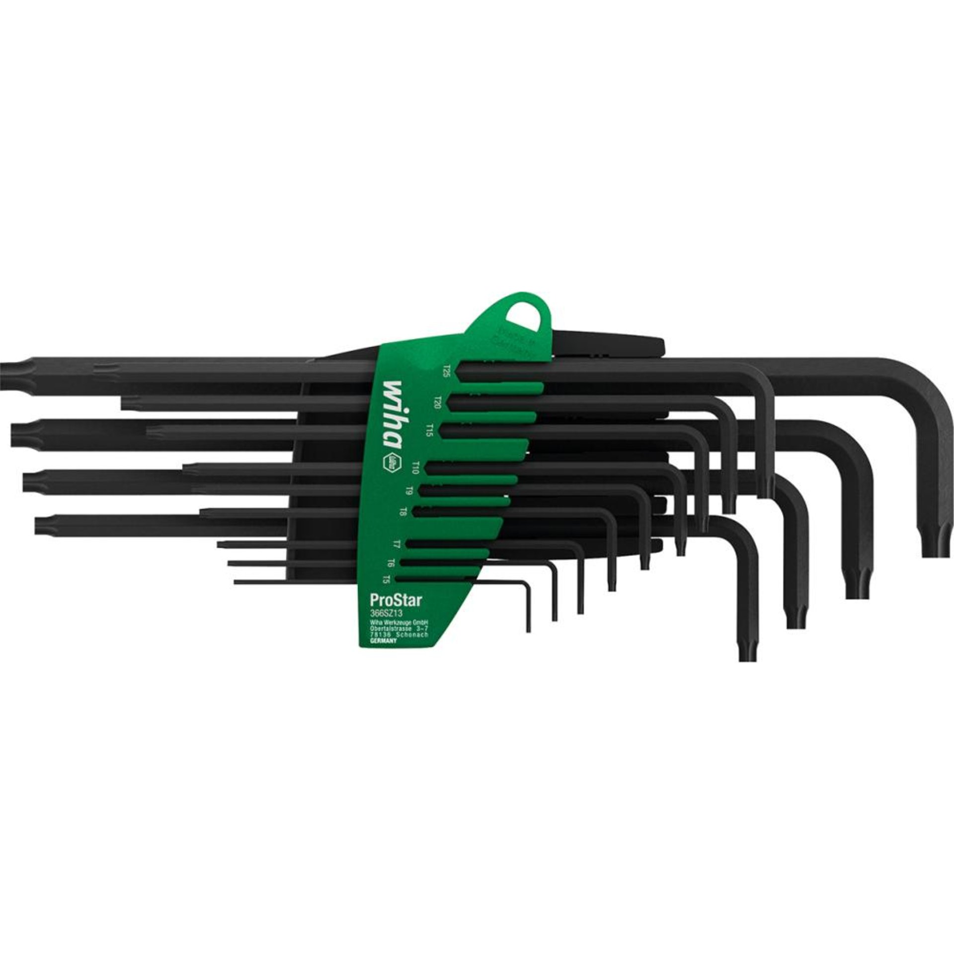 Wiha Stiftschlüssel Set im ProStar Halter TORX® 13-tlg. schwarzoxidiert