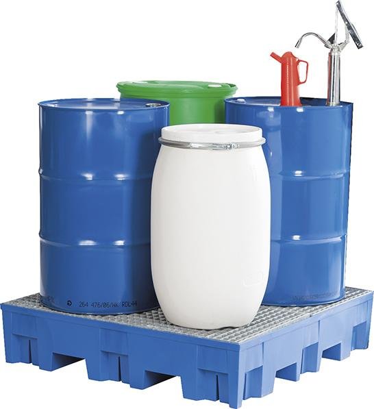 asecos Auffangwanne 31861 255l Polyethylen mit Stahl-Gitterrost unterfahrbar