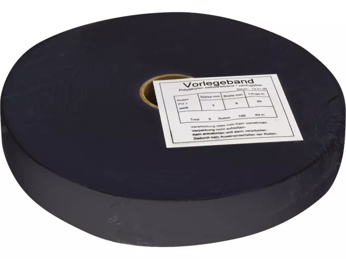 Soudal PE-Glasband schwarz 2x9mm ohne Abstreifstreifen 25m