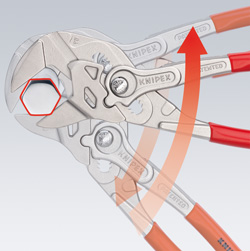 Knipex Zangenschlüssel 86 03 250 SB 250mm verchromt Kunststoffgriff