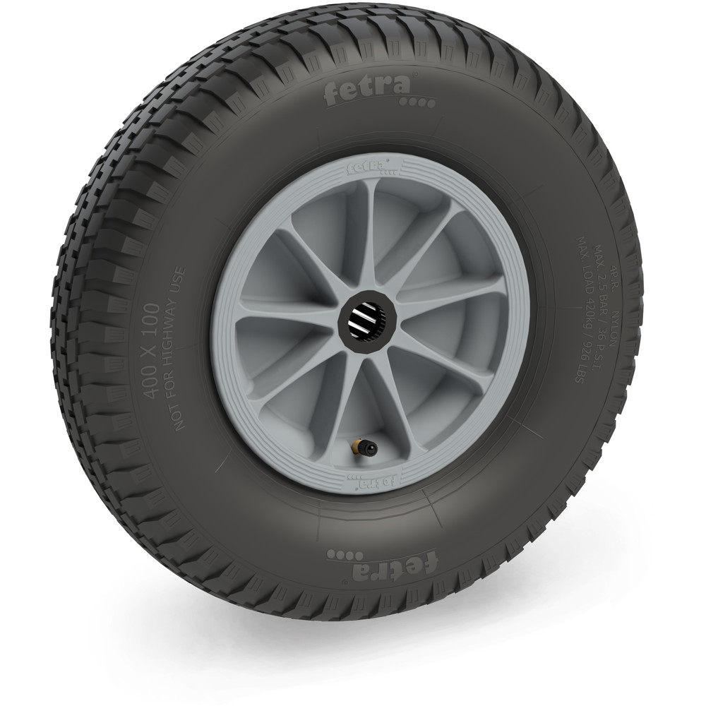 Fetra Handpritschenwagen 6455LZ 1000 kg 1540 x 840 mm Luftbereifung mit Bordwänden und Zugöse