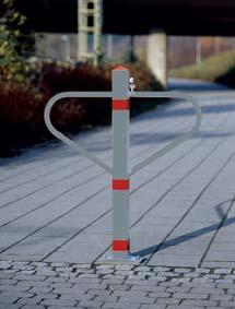 Durchgangssperre, Oberfläche Stahl natur/rot