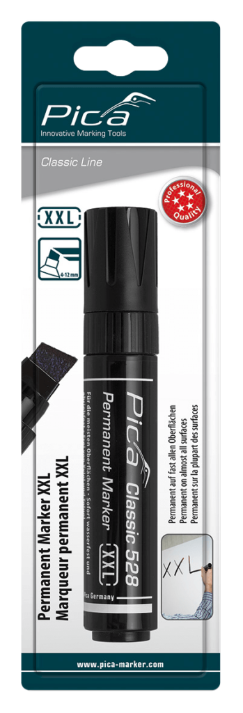 Pica Permanentmarker XXL 528 schwarz 4-12mm wasserfest abriebfest