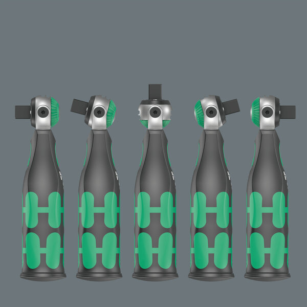 Freely pivoting ratchet head, Flasche, Wasserflasche