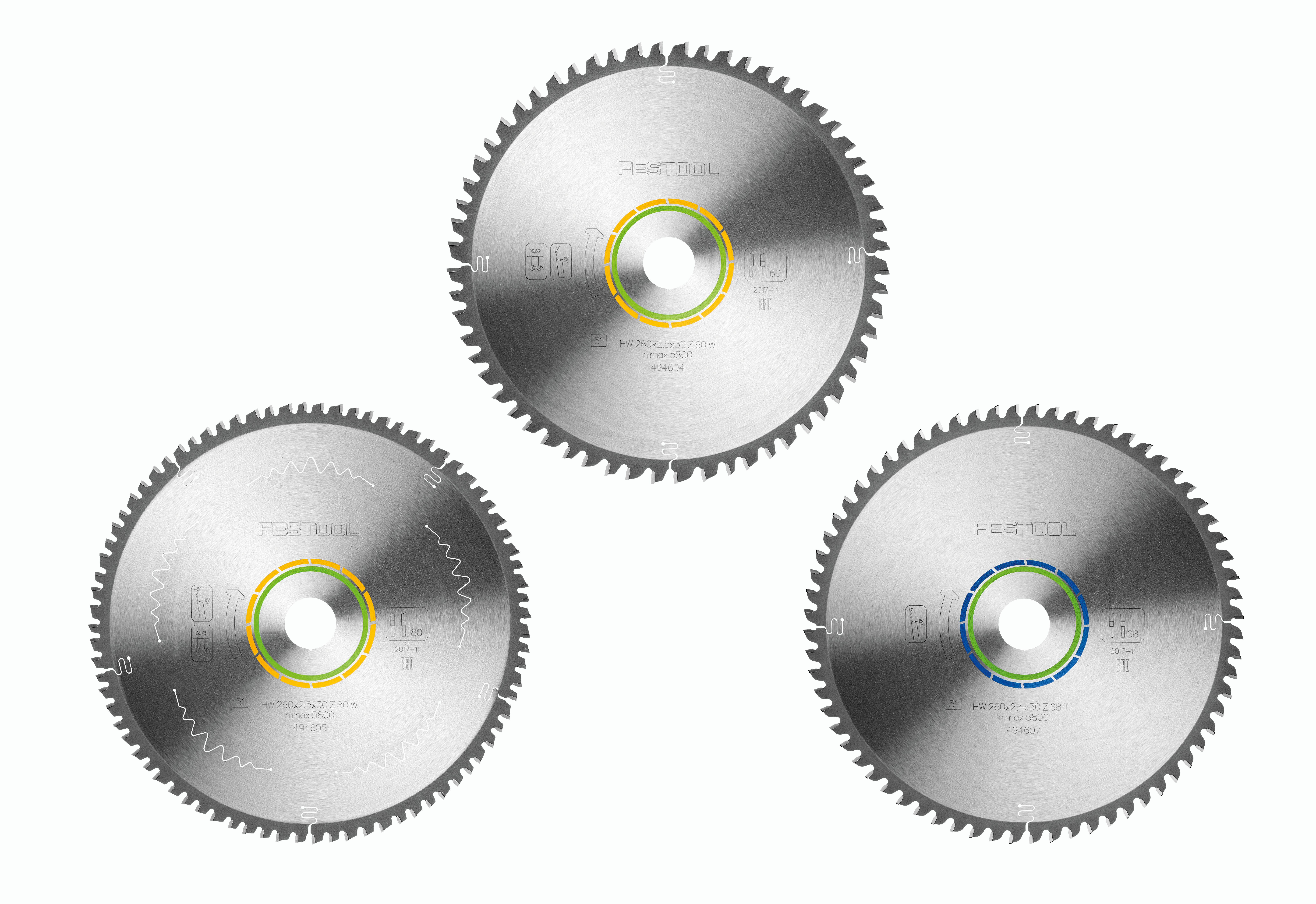 Kreissägeblatt-Set KSB-SORT/3 W/A 260x2,5, Elektronik, Hardware, Maschine, Festplatte