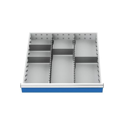 b+h Bedrunka+Hirth Schubladeneinteilung R 24-24 Metalleinteilung 200mm Front 600x600mm