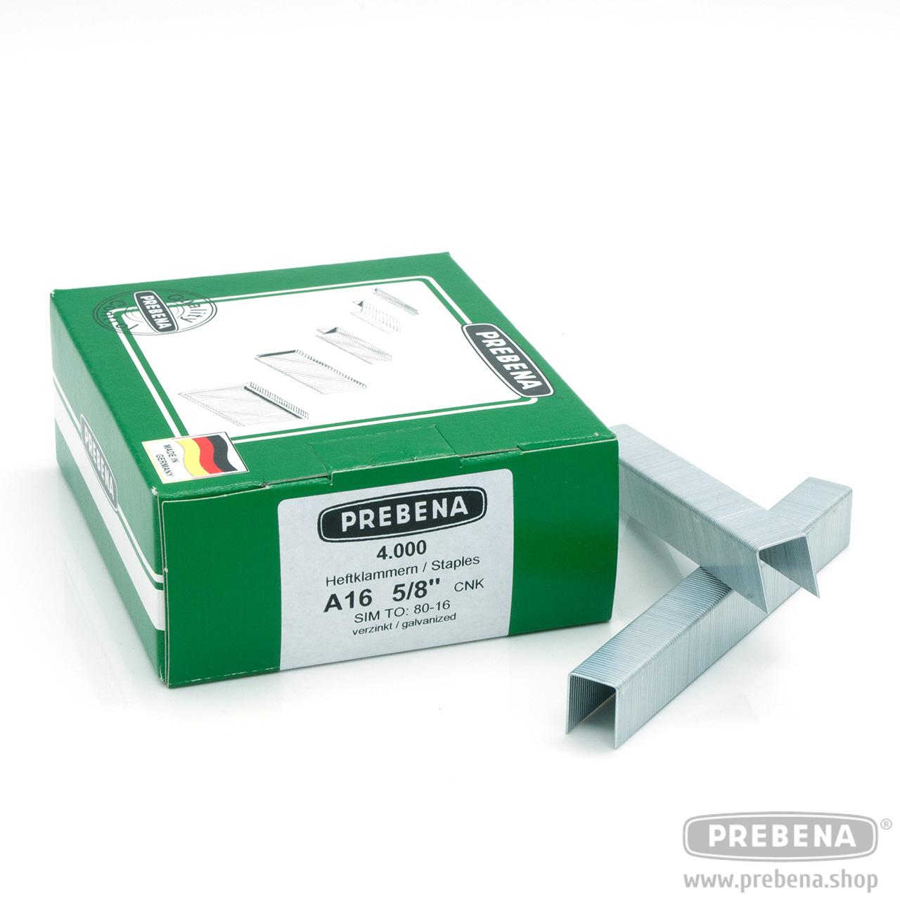 Prebena Heftklammern A16CNK verzinkt 16mm 4000 Stück