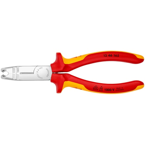 Knipex 13 46 165 VDE Abmantelungszange isoliert Mehrkomponenten-Hüllen verchromt 165 mm