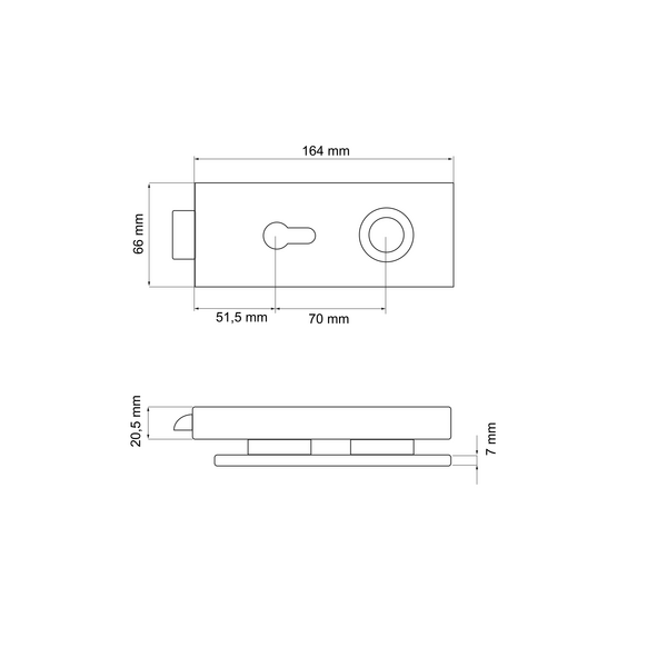 Glastürschloss Essence EGS 110Q PZ 83