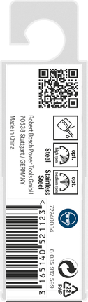 Bosch PRO stainless steel HSS-Co twist drill bit 3.2 mm., Produktetikett, QR-Code, Barcode, Bosch-Logo, Aufhängeöse