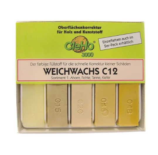 Cleho Weichwachs C12 Sortiment-2 5er Pack Birke/Buche/Erle/Rüster