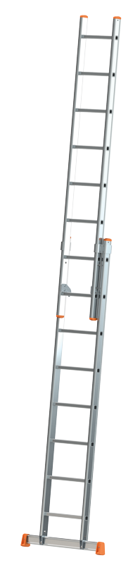 Poeschco Schiebe-Aufsteckleiter 2-teilig 111 Aluminium