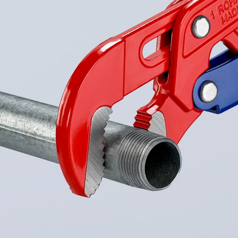 Knipex Rohrzange S-Maul mit Schnelleinstellung rot pulverbeschichtet 330 mm, 83 60 010