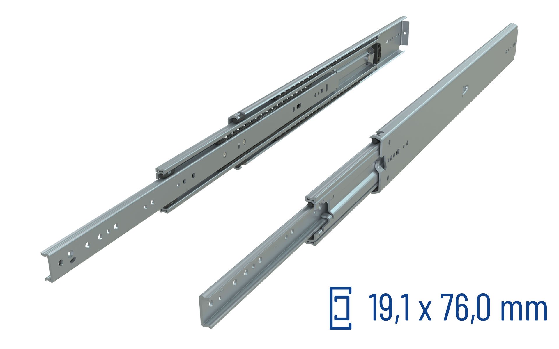 Schock Vollauszug 076, 160kg, Länge 1168mm