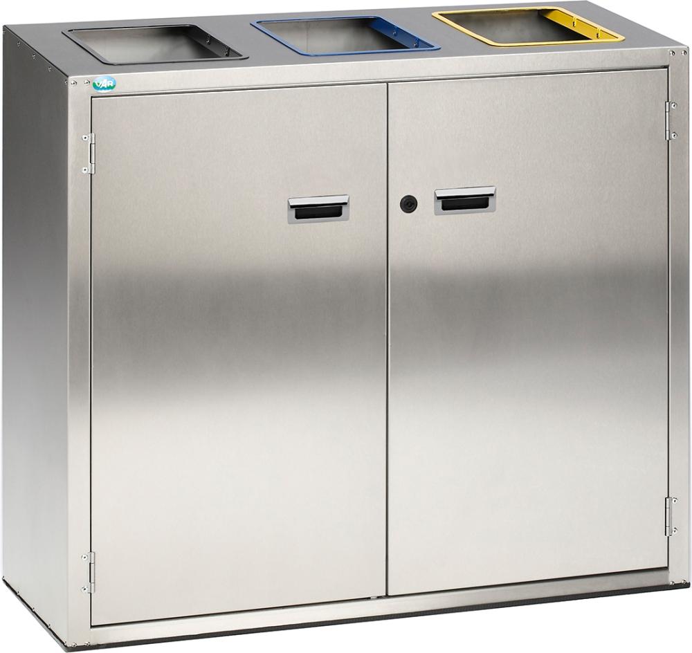 VAR Wertstoffsortiersystem 270 Liter Edelstahl