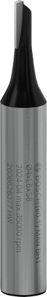 Bosch PRO Router Straight Bit one flute 4mm shank.