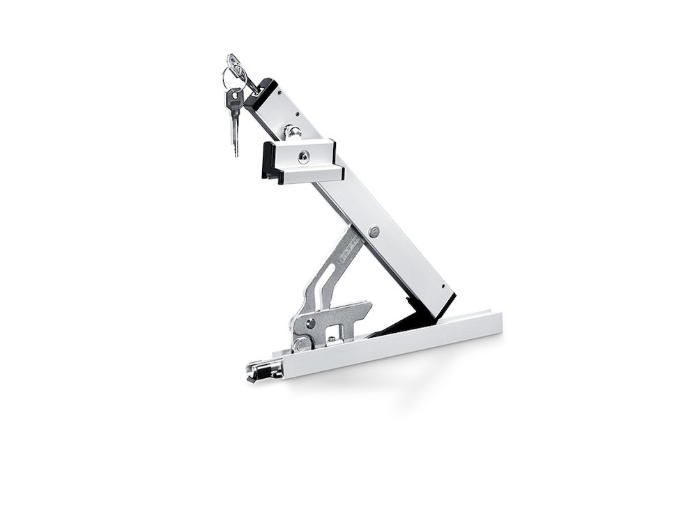 GEZE OL-Schere OL 90N abschließbar mit Flügelbock Aluminium RAL 9016