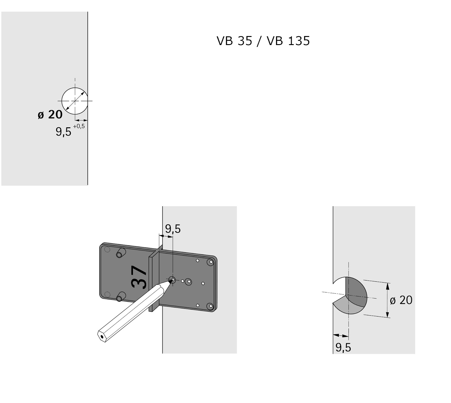 Picto Ankörnposition für VB 35 und VB 135