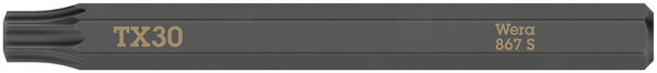 867 S TORX® bits for impact screwdrivers, TX 30 x 70 mm