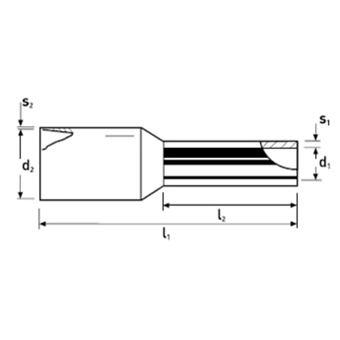 Knipex Aderendhülsen mit Kunststoffkragen 97 99 330 0,5 mm² weiß 200 Stück
