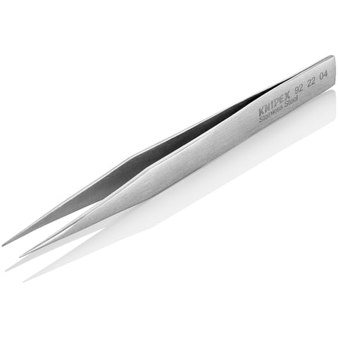 Knipex Universalpinzette 92 22 04 Präzisionspinzette spitz gerade mattiert 128 mm